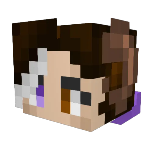 ukuloki Minecraft avatar head, 3D render