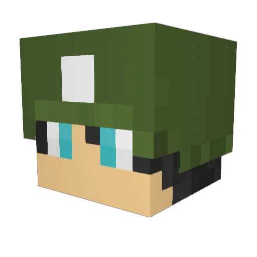 ukvu Minecraft avatar head, 3D render