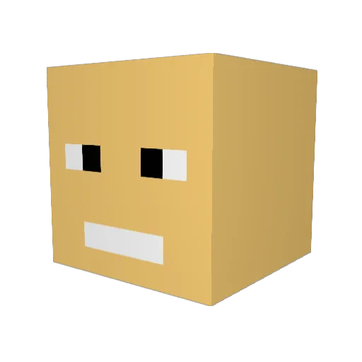 ulikeyes Minecraft avatar head, 3D render