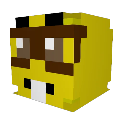 ulkse Minecraft avatar head, 3D render