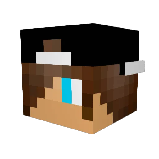 ullamaija Minecraft avatar head, 3D render