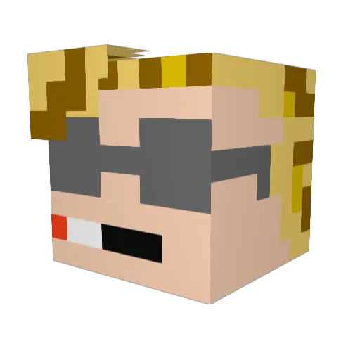 ulman51 Minecraft avatar head, 3D render