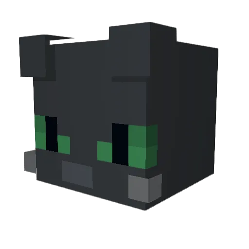 ulnu Minecraft avatar head, 3D render