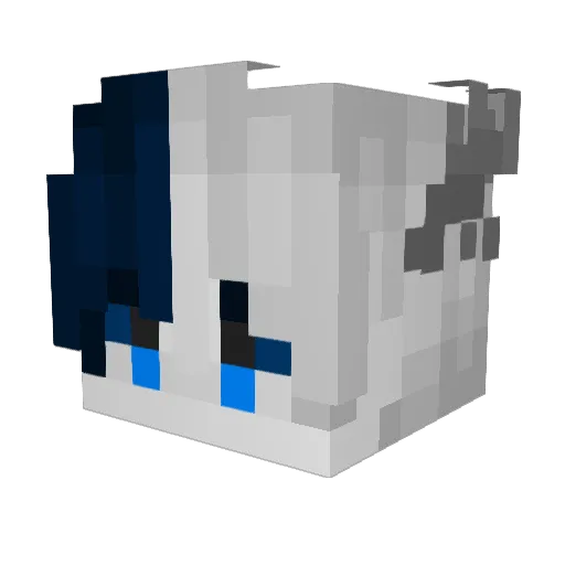 ulochka Minecraft avatar head, 3D render
