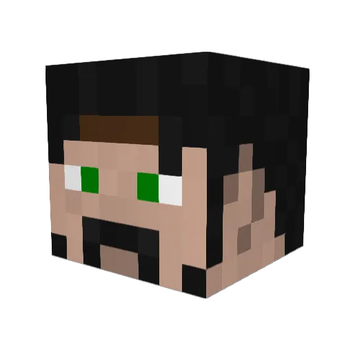 ulrich87 Minecraft avatar head, 3D render
