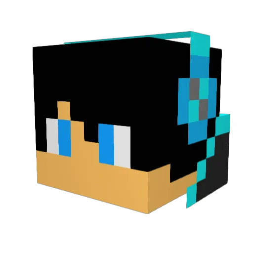 ultimategamerdbz Minecraft avatar head, 3D render