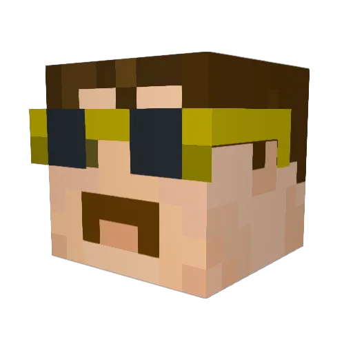 ultimaxx9 Minecraft avatar head, 3D render