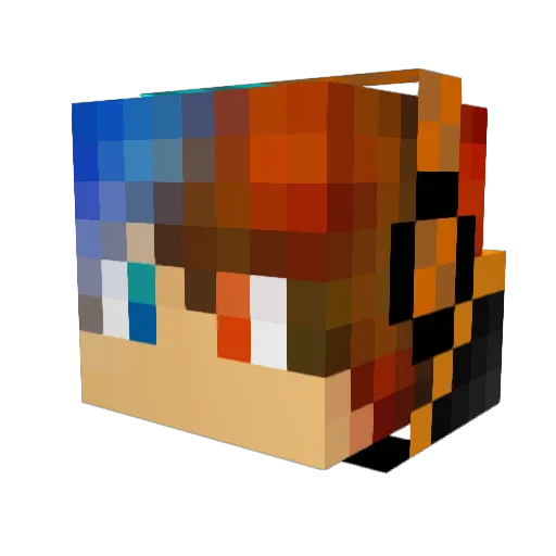 ultime_troll Minecraft avatar head, 3D render