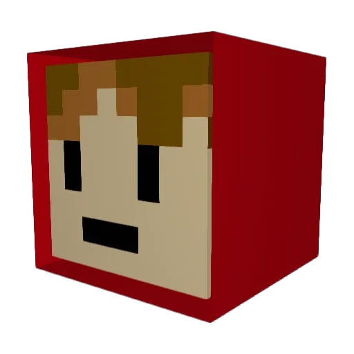 ultmewastaken Minecraft avatar head, 3D render