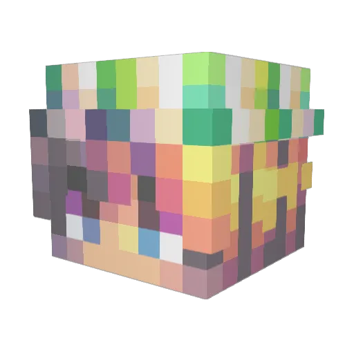 ultopia Minecraft avatar head, 3D render