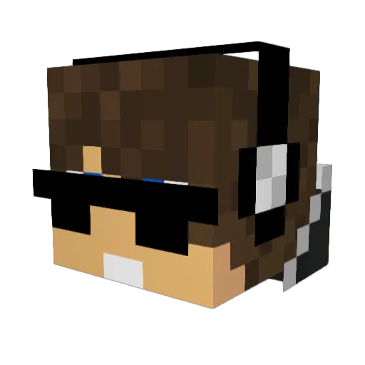 ultorval Minecraft avatar head, 3D render