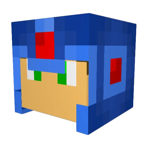 ultraRex Minecraft avatar head, 3D render