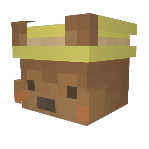 ultrabeam Minecraft avatar head, 3D render