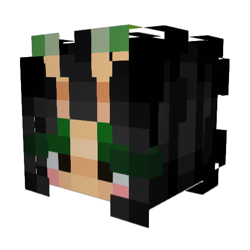 ultrarockin Minecraft avatar head, 3D render