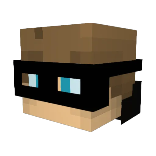ultraroxi Minecraft avatar head, 3D render