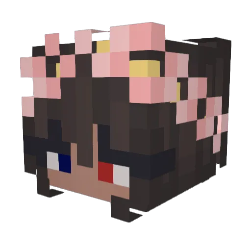 uluvlili Minecraft avatar head, 3D render