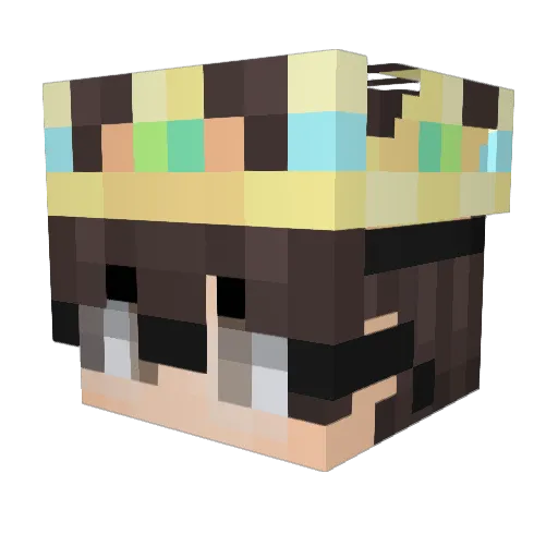 ulyaao Minecraft avatar head, 3D render