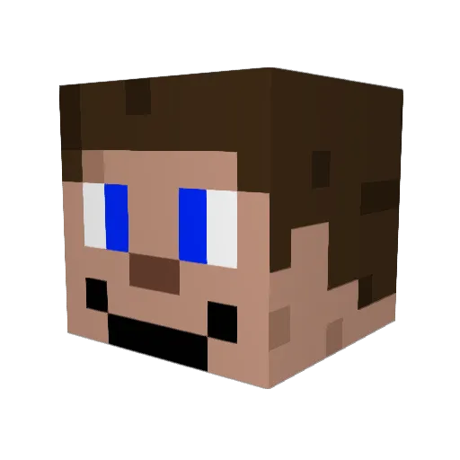 um_bongo_24 Minecraft avatar head, 3D render