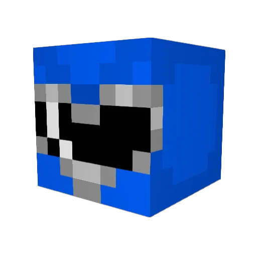 um_phobic Minecraft avatar head, 3D render