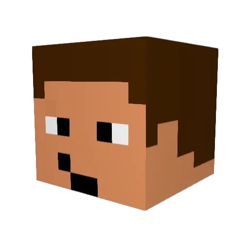 umaik100 Minecraft avatar head, 3D render
