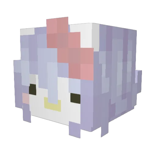 umajiru Minecraft avatar head, 3D render