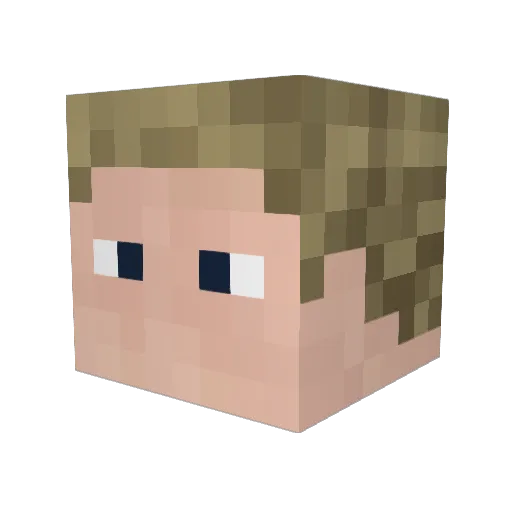 umbra_pie Minecraft avatar head, 3D render