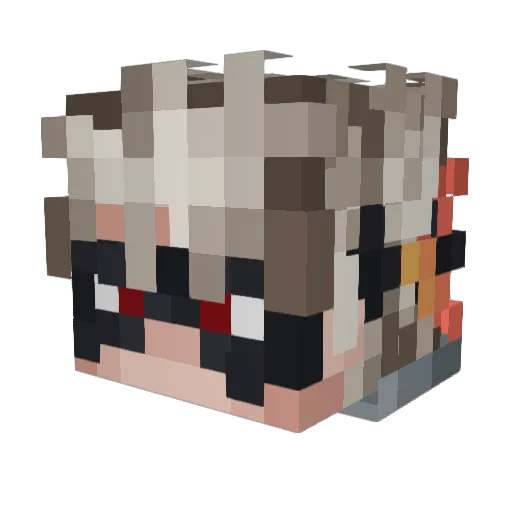 umbrastarr Minecraft avatar head, 3D render