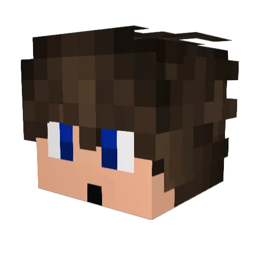 umcaraaee Minecraft avatar head, 3D render