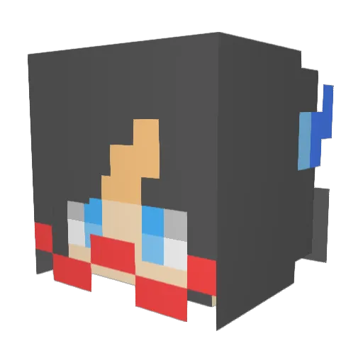 umedayon Minecraft avatar head, 3D render