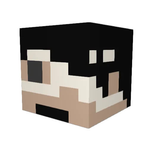 umekan Minecraft avatar head, 3D render