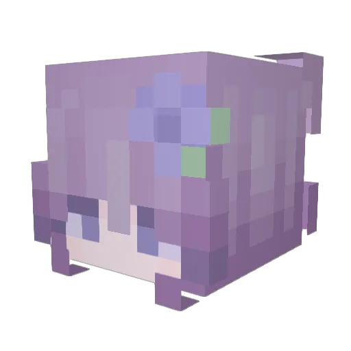 umekura Minecraft avatar head, 3D render