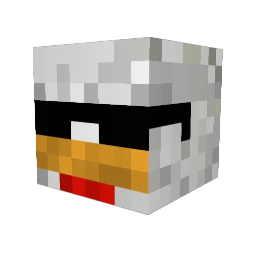 umerw Minecraft avatar head, 3D render