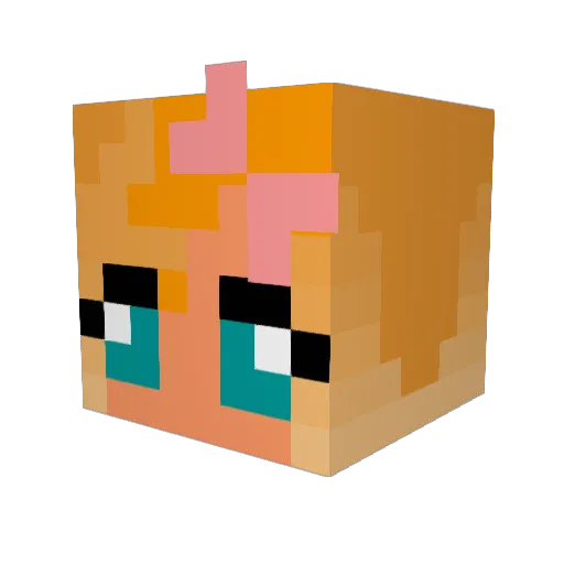 umezakura0 Minecraft avatar head, 3D render