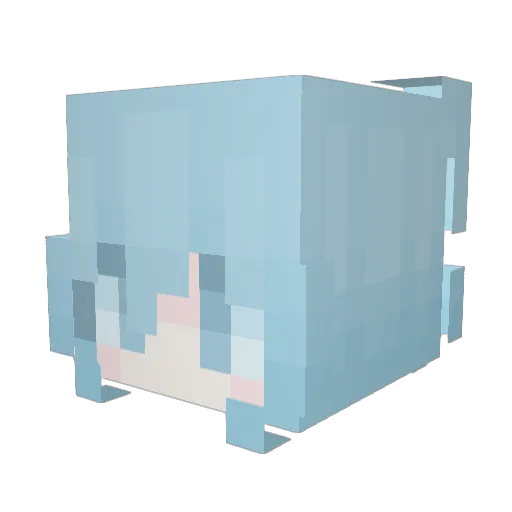 umhai Minecraft avatar head, 3D render