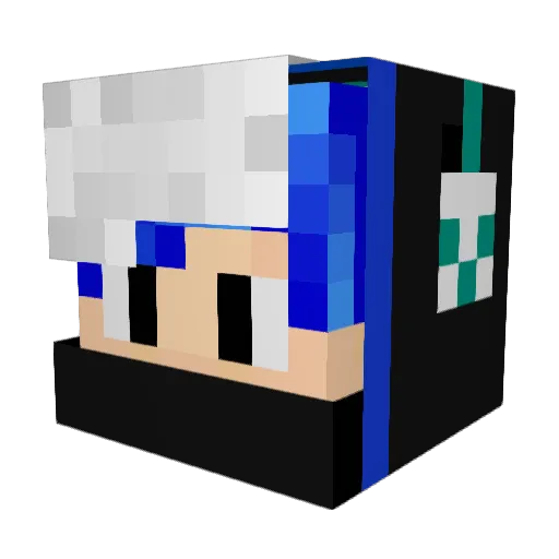 umiPEN Minecraft avatar head, 3D render