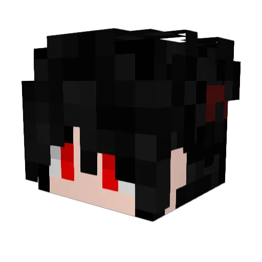 umiesniony Minecraft avatar head, 3D render