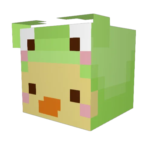 umimay Minecraft avatar head, 3D render