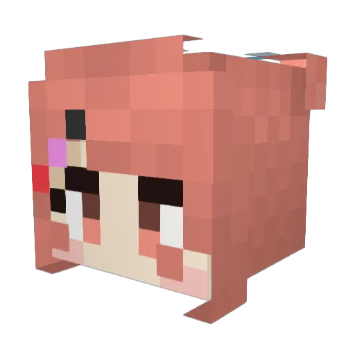 umimon12 Minecraft avatar head, 3D render