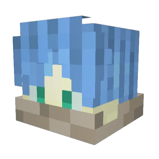 uminokun Minecraft avatar head, 3D render