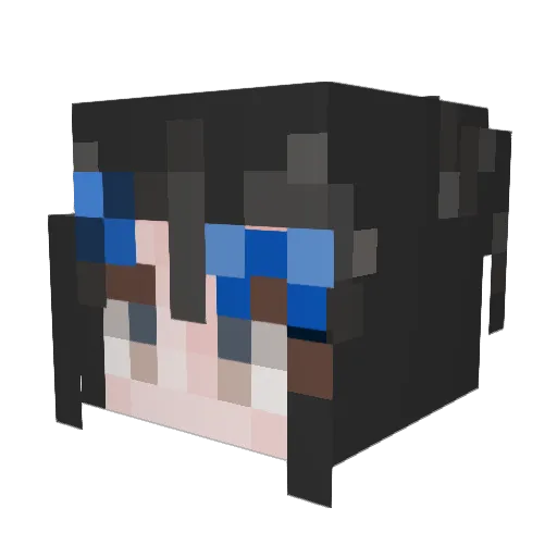 uminomokuzu_net Minecraft avatar head, 3D render