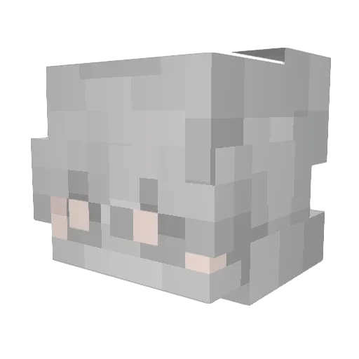 umiponie Minecraft avatar head, 3D render