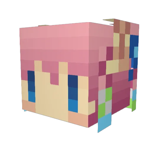 umkrmt Minecraft avatar head, 3D render