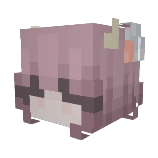 ummkarina Minecraft avatar head, 3D render
