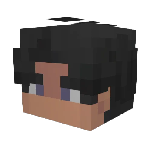 umrs Minecraft avatar head, 3D render