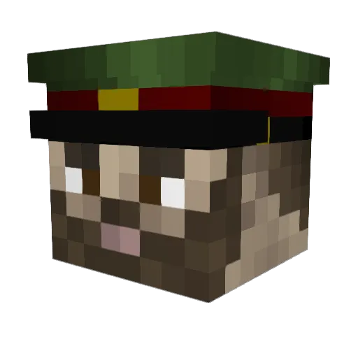 umty Minecraft avatar head, 3D render