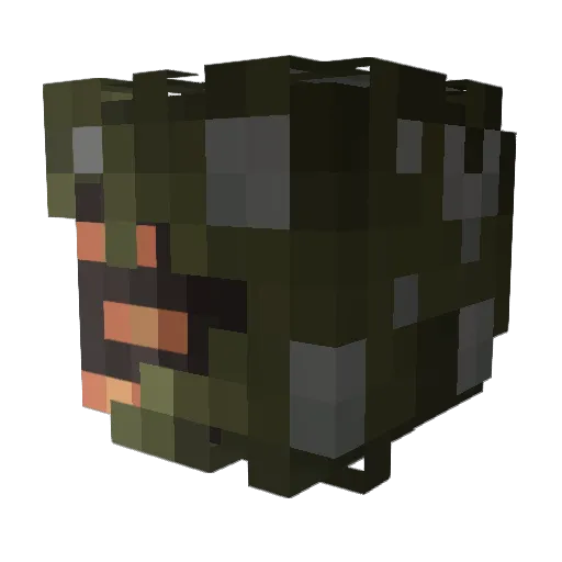 umyeep Minecraft avatar head, 3D render