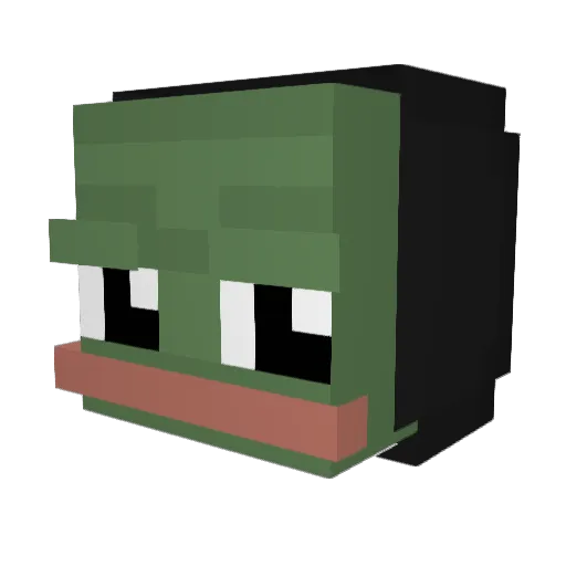 un10ad Minecraft avatar head, 3D render