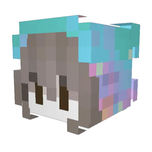 un4_muj3r Minecraft avatar head, 3D render