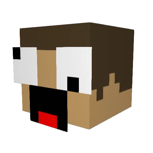 unFACEbar Minecraft avatar head, 3D render