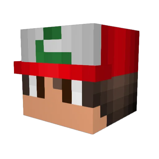 unKoyo Minecraft avatar head, 3D render